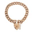 Domed Gold Heart Bracelet For Cheap