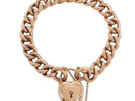 Domed Gold Heart Bracelet For Cheap