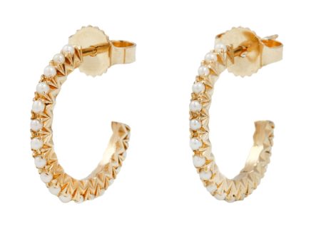 French Set Pearl Hoops Discount