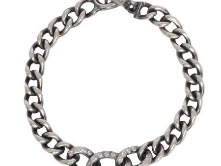 Diamond Trio Curb Link Bracelet on Sale