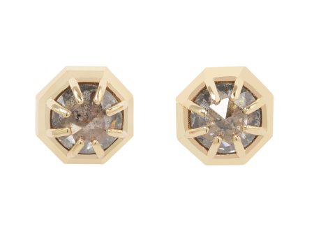 Peppery Diamond Octagon Studs For Discount