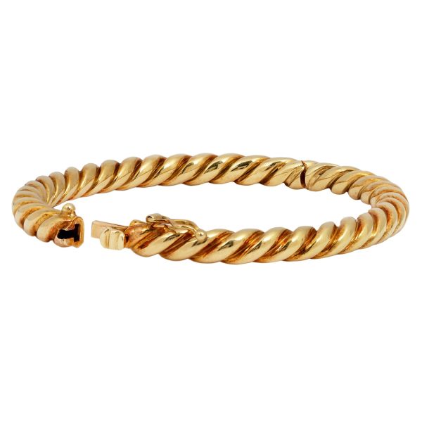 Vintage Gold Twisted Bangle Cheap