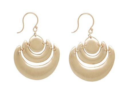 Gold Lotus Earrings For Discount